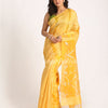 Yellow Matka Silk Handloom Traditional Sequin Jamdani Saree angoshobha