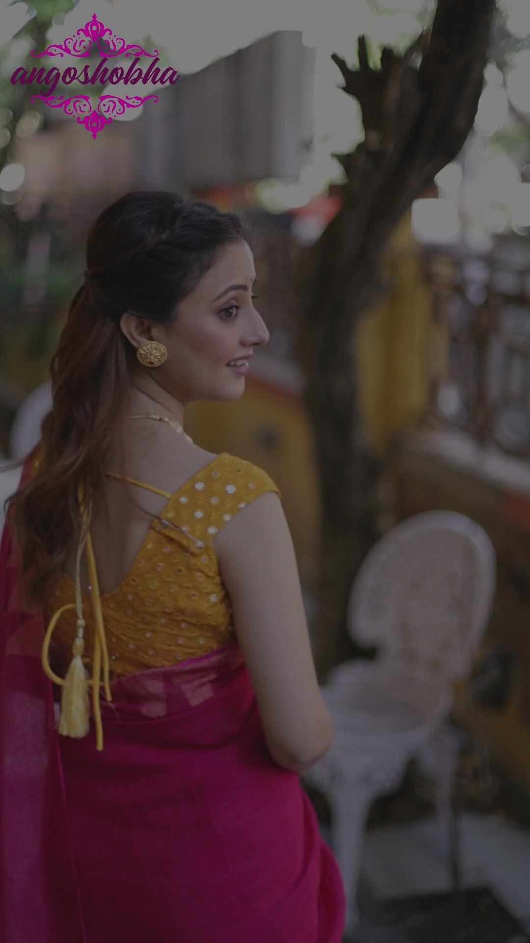 Pink Colour Temple Border With Jamdani Pallu Handloom Linen Saree